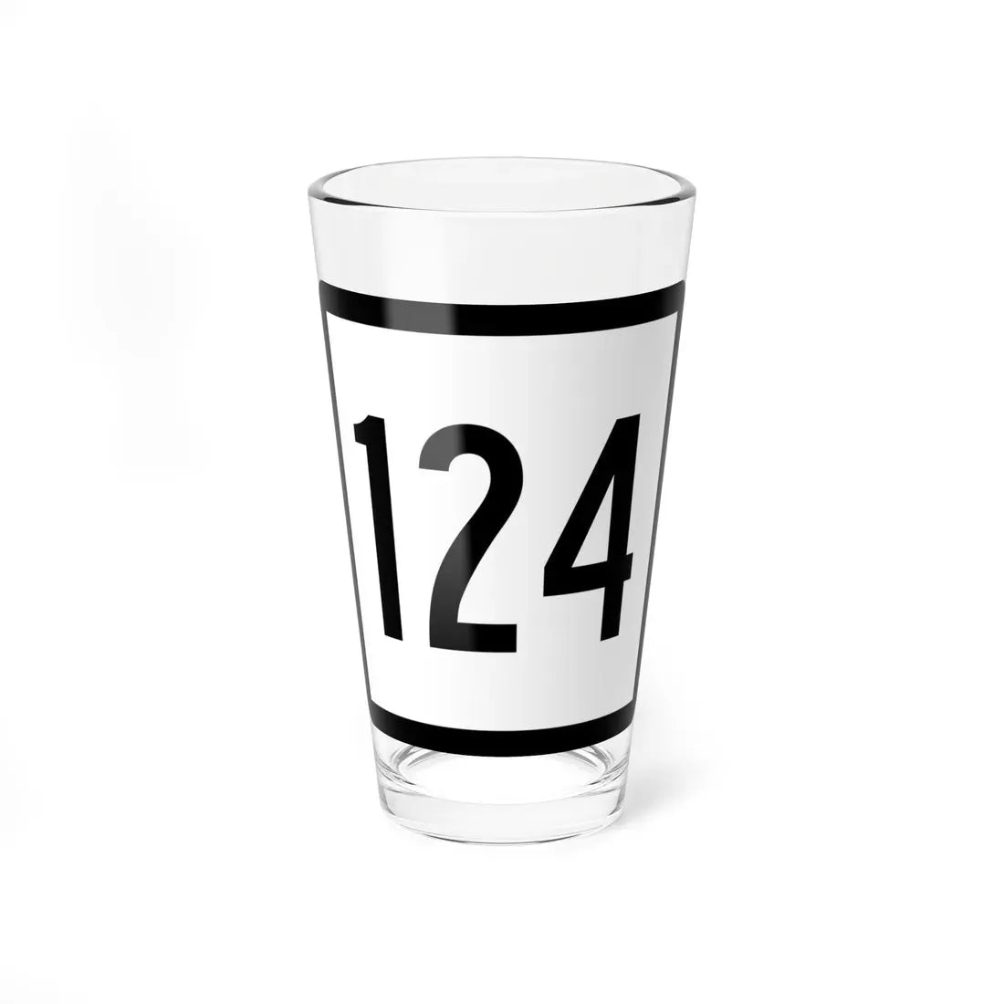 Connecticut Highway 124 (Connecticut) (Road Sign) Pint Glass 16oz 16oz - Go Mug Yourself