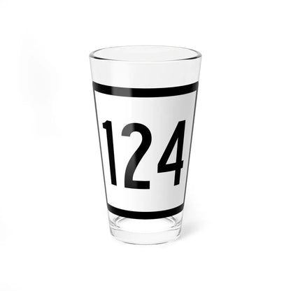 Connecticut Highway 124 (Connecticut) (Road Sign) Pint Glass 16oz 16oz - Go Mug Yourself