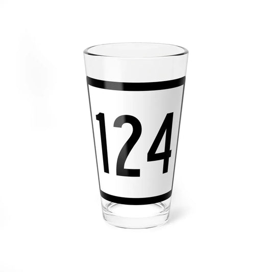 Connecticut Highway 124 (Connecticut) (Road Sign) Pint Glass 16oz 16oz - Go Mug Yourself