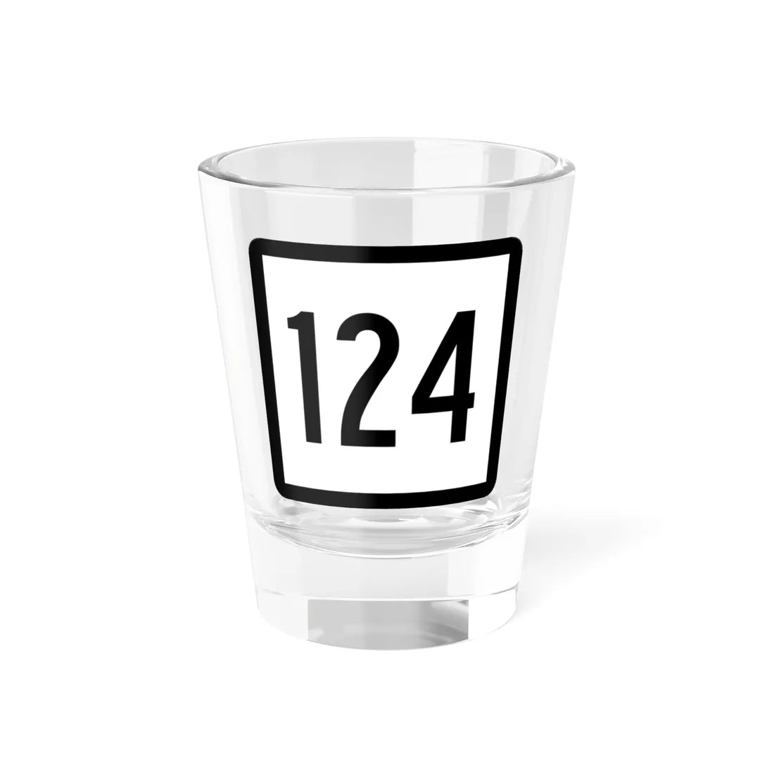 Connecticut Highway 124 (Connecticut) (Road Sign) Shot Glass 1.5oz 1.5oz - Go Mug Yourself