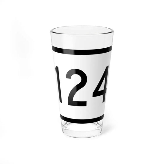 Connecticut Highway 124 wide (Connecticut) (Road Sign) Pint Glass 16oz 16oz - Go Mug Yourself