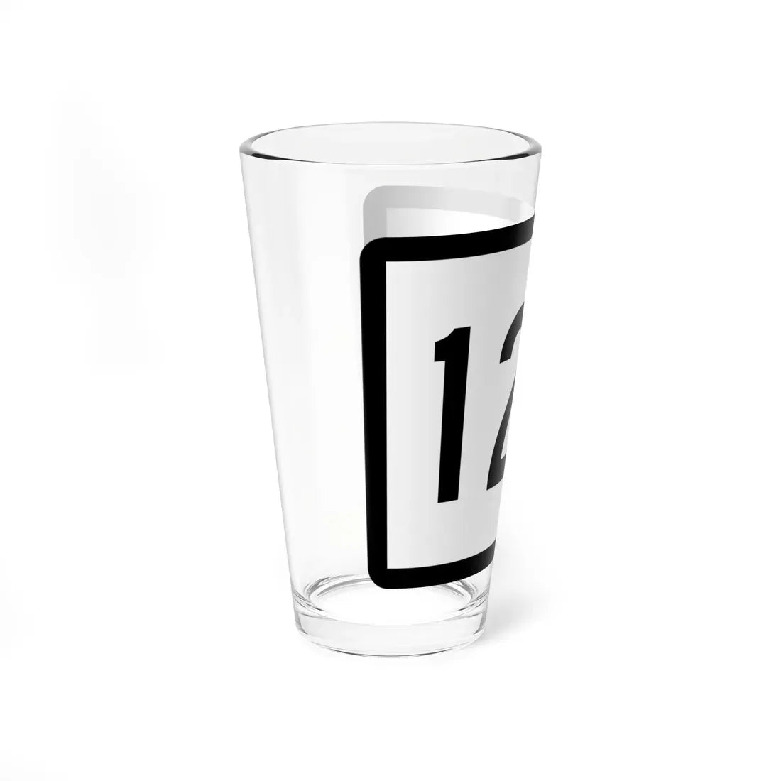 Connecticut Highway 124 wide (Connecticut) (Road Sign) Pint Glass 16oz - Go Mug Yourself