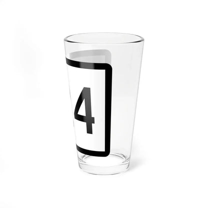 Connecticut Highway 124 wide (Connecticut) (Road Sign) Pint Glass 16oz - Go Mug Yourself