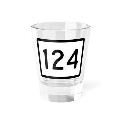 Connecticut Highway 124 wide (Connecticut) (Road Sign) Shot Glass 1.5oz 1.5oz - Go Mug Yourself
