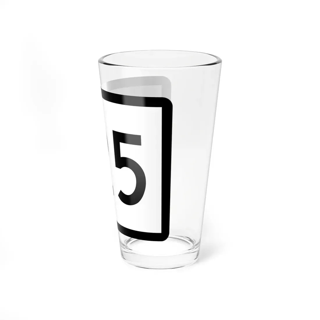Connecticut Highway 125 wide (Connecticut) (Road Sign) Pint Glass 16oz - Go Mug Yourself