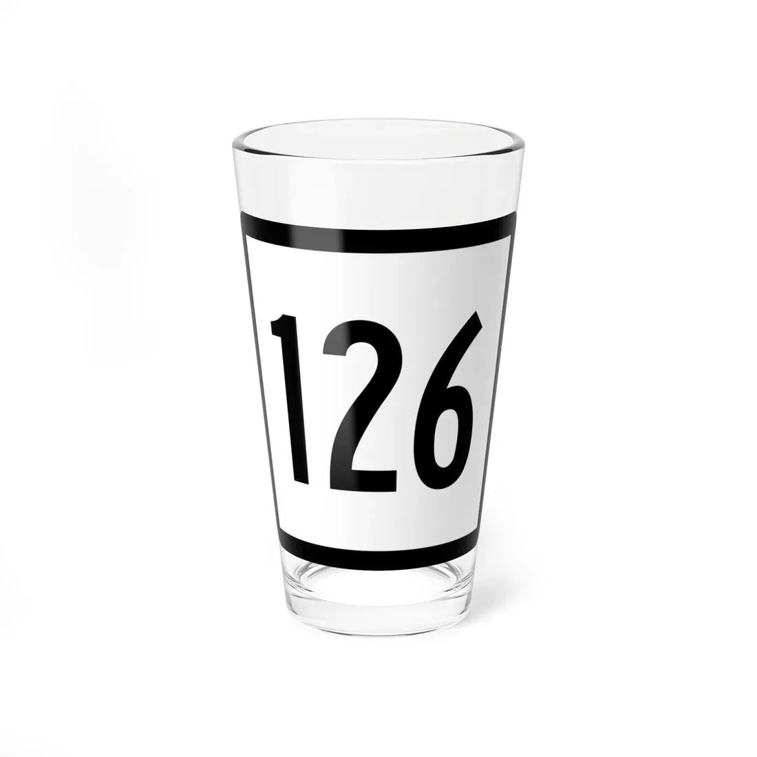 Connecticut Highway 126 (Connecticut) (Road Sign) Pint Glass 16oz 16oz - Go Mug Yourself