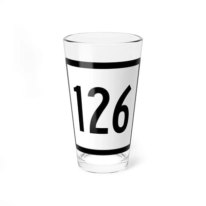 Connecticut Highway 126 (Connecticut) (Road Sign) Pint Glass 16oz 16oz - Go Mug Yourself