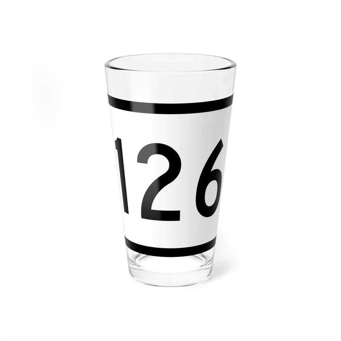 Connecticut Highway 126 wide (Connecticut) (Road Sign) Pint Glass 16oz 16oz - Go Mug Yourself