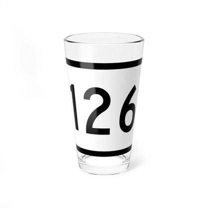 Connecticut Highway 126 wide (Connecticut) (Road Sign) Pint Glass 16oz 16oz - Go Mug Yourself
