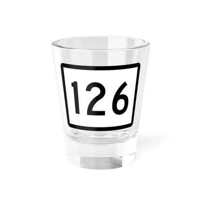 Connecticut Highway 126 wide (Connecticut) (Road Sign) Shot Glass 1.5oz 1.5oz - Go Mug Yourself