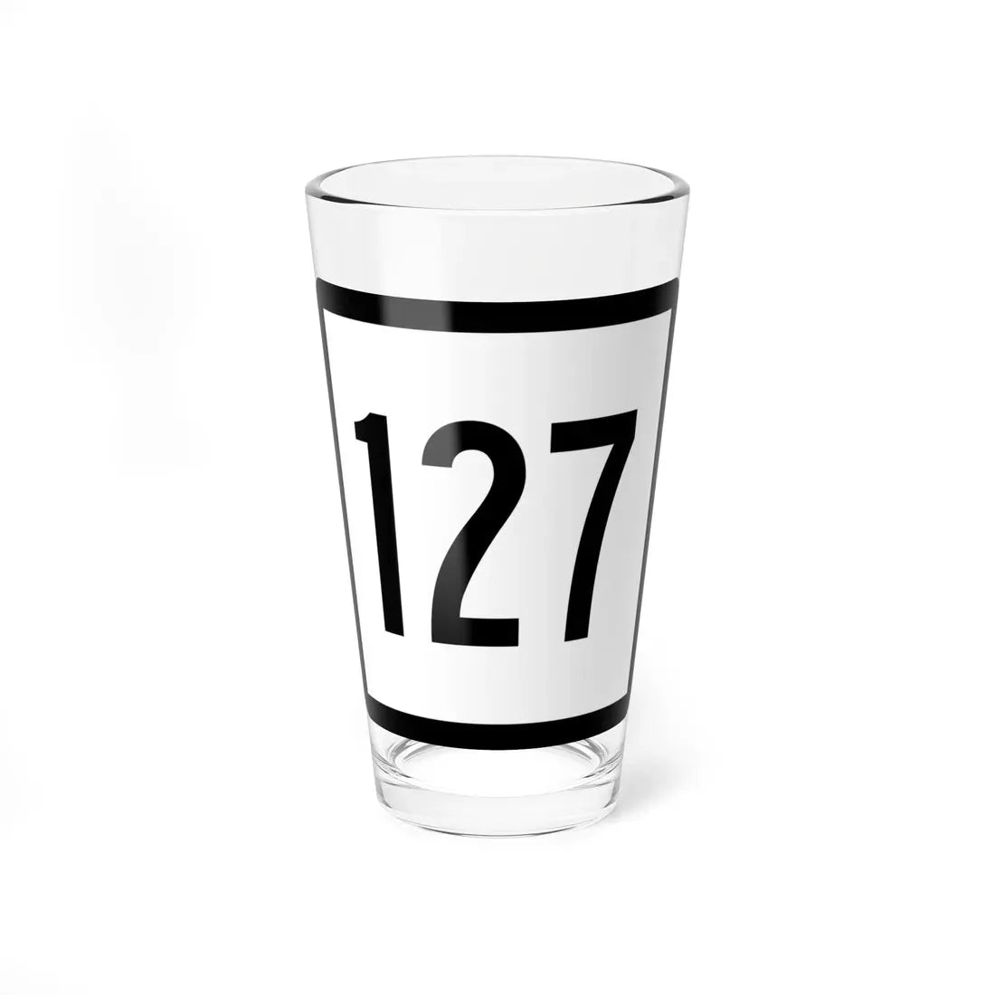 Connecticut Highway 127 (Connecticut) (Road Sign) Pint Glass 16oz 16oz - Go Mug Yourself