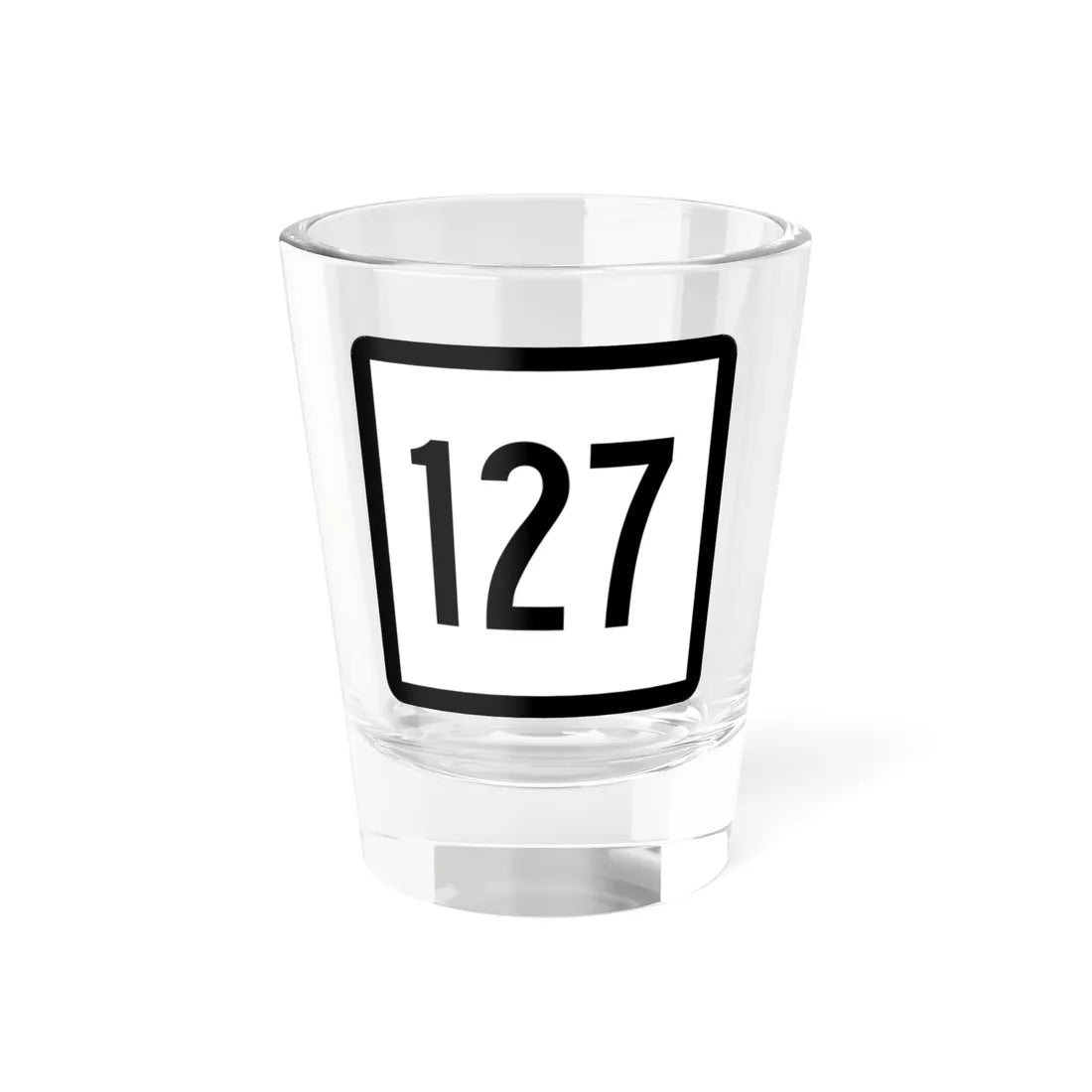 Connecticut Highway 127 (Connecticut) (Road Sign) Shot Glass 1.5oz 1.5oz - Go Mug Yourself