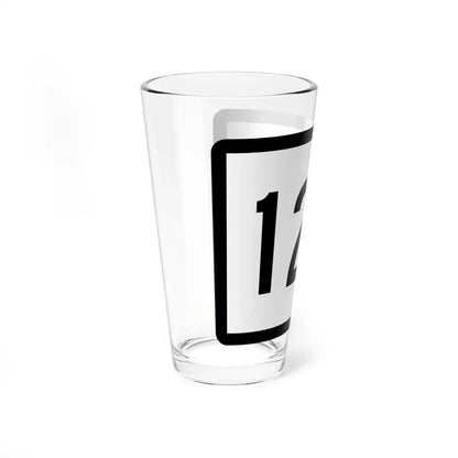 Connecticut Highway 128 wide (Connecticut) (Road Sign) Pint Glass 16oz - Go Mug Yourself