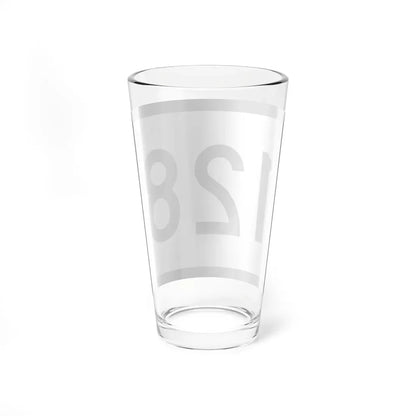 Connecticut Highway 128 wide (Connecticut) (Road Sign) Pint Glass 16oz - Go Mug Yourself