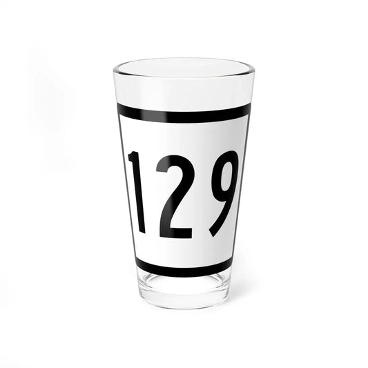 Connecticut Highway 129 (Connecticut) (Road Sign) Pint Glass 16oz 16oz - Go Mug Yourself