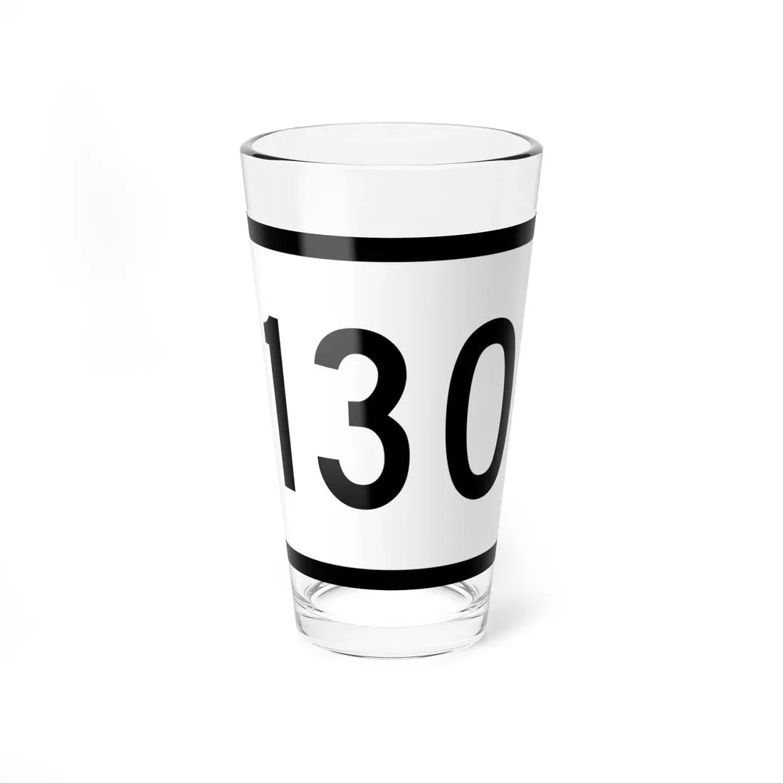 Connecticut Highway 130 wide (Connecticut) (Road Sign) Pint Glass 16oz 16oz - Go Mug Yourself