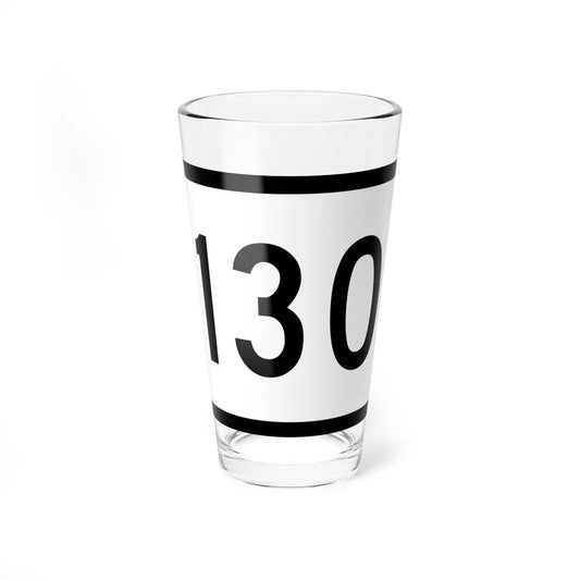 Connecticut Highway 130 wide (Connecticut) (Road Sign) Pint Glass 16oz 16oz - Go Mug Yourself