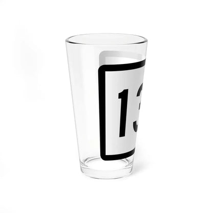 Connecticut Highway 130 wide (Connecticut) (Road Sign) Pint Glass 16oz - Go Mug Yourself
