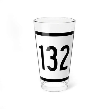 Connecticut Highway 132 (Connecticut) (Road Sign) Pint Glass 16oz 16oz - Go Mug Yourself