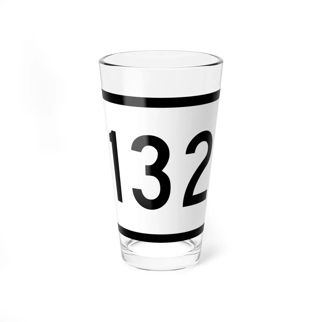 Connecticut Highway 132 wide (Connecticut) (Road Sign) Pint Glass 16oz 16oz - Go Mug Yourself
