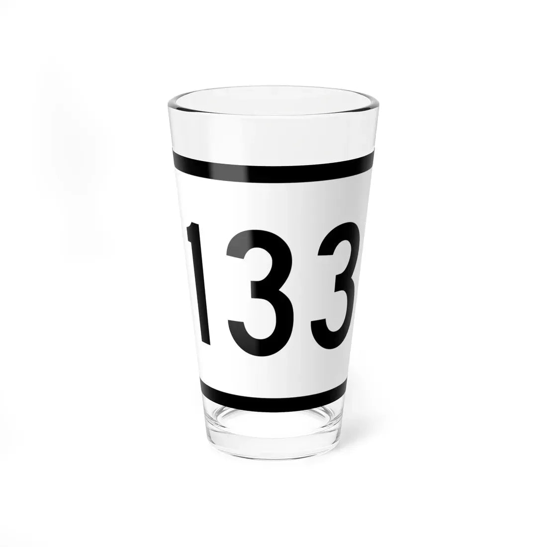 Connecticut Highway 133 wide (Connecticut) (Road Sign) Pint Glass 16oz 16oz - Go Mug Yourself