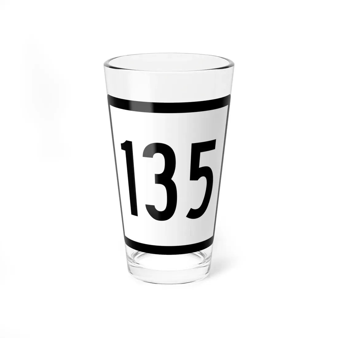Connecticut Highway 135 (Connecticut) (Road Sign) Pint Glass 16oz 16oz - Go Mug Yourself
