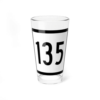 Connecticut Highway 135 (Connecticut) (Road Sign) Pint Glass 16oz 16oz - Go Mug Yourself