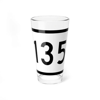 Connecticut Highway 135 wide (Connecticut) (Road Sign) Pint Glass 16oz 16oz - Go Mug Yourself