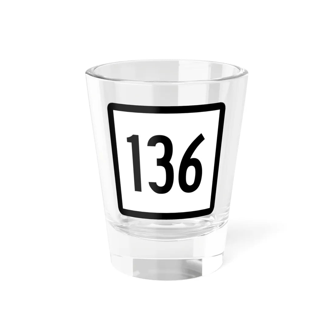 Connecticut Highway 136 (Connecticut) (Road Sign) Shot Glass 1.5oz 1.5oz - Go Mug Yourself