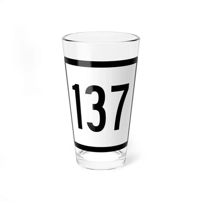 Connecticut Highway 137 (Connecticut) (Road Sign) Pint Glass 16oz 16oz - Go Mug Yourself
