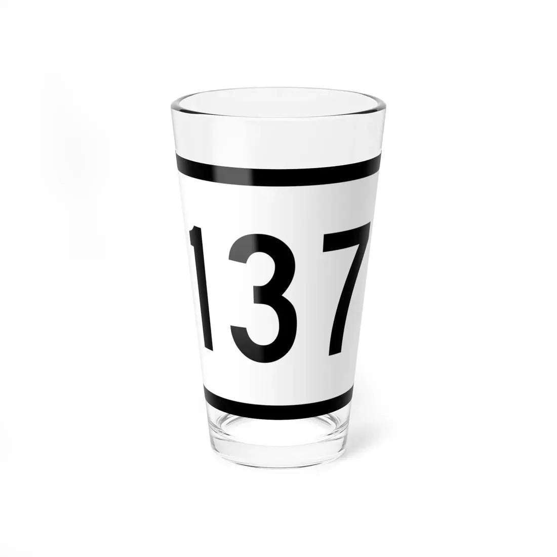 Connecticut Highway 137 wide (Connecticut) (Road Sign) Pint Glass 16oz 16oz - Go Mug Yourself
