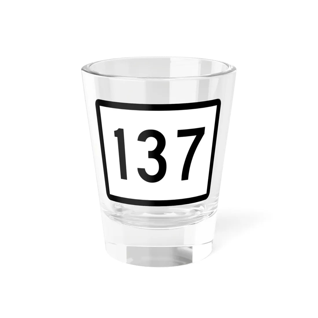 Connecticut Highway 137 wide (Connecticut) (Road Sign) Shot Glass 1.5oz 1.5oz - Go Mug Yourself