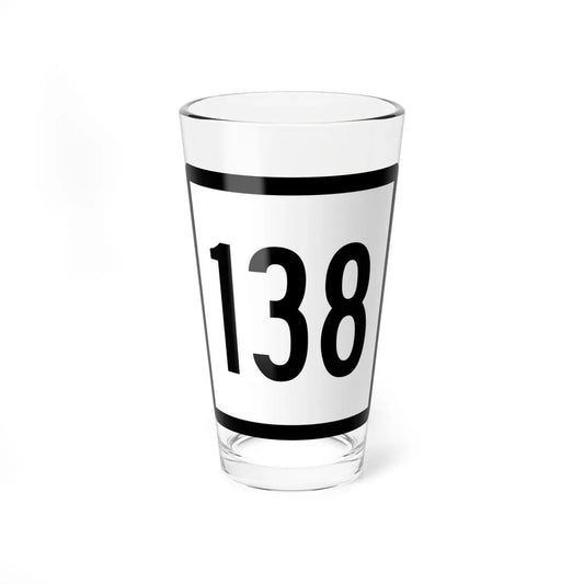 Connecticut Highway 138 (Connecticut) (Road Sign) Pint Glass 16oz 16oz - Go Mug Yourself