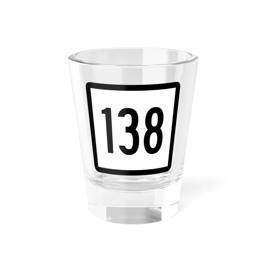 Connecticut Highway 138 (Connecticut) (Road Sign) Shot Glass 1.5oz 1.5oz - Go Mug Yourself