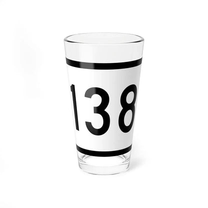 Connecticut Highway 138 wide (Connecticut) (Road Sign) Pint Glass 16oz 16oz - Go Mug Yourself