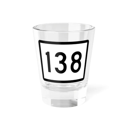 Connecticut Highway 138 wide (Connecticut) (Road Sign) Shot Glass 1.5oz 1.5oz - Go Mug Yourself