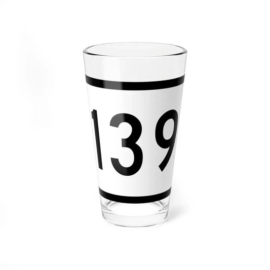 Connecticut Highway 139 wide (Connecticut) (Road Sign) Pint Glass 16oz 16oz - Go Mug Yourself