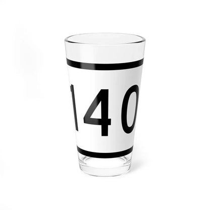 Connecticut Highway 140 wide (Connecticut) (Road Sign) Pint Glass 16oz 16oz - Go Mug Yourself