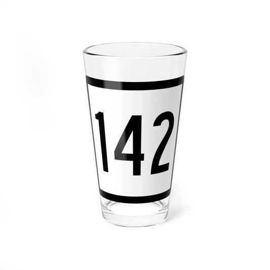Connecticut Highway 142 (Connecticut) (Road Sign) Pint Glass 16oz 16oz - Go Mug Yourself