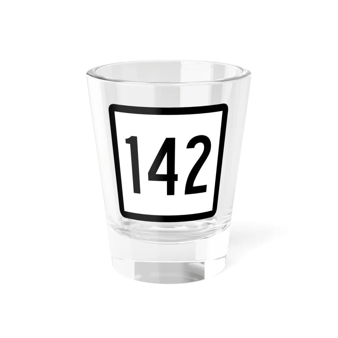 Connecticut Highway 142 (Connecticut) (Road Sign) Shot Glass 1.5oz 1.5oz - Go Mug Yourself
