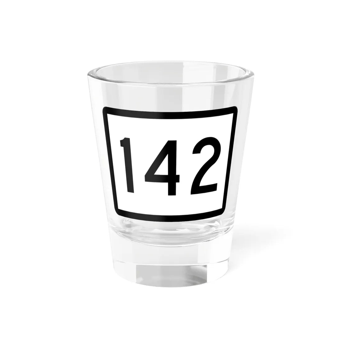 Connecticut Highway 142 wide (Connecticut) (Road Sign) Shot Glass 1.5oz 1.5oz - Go Mug Yourself