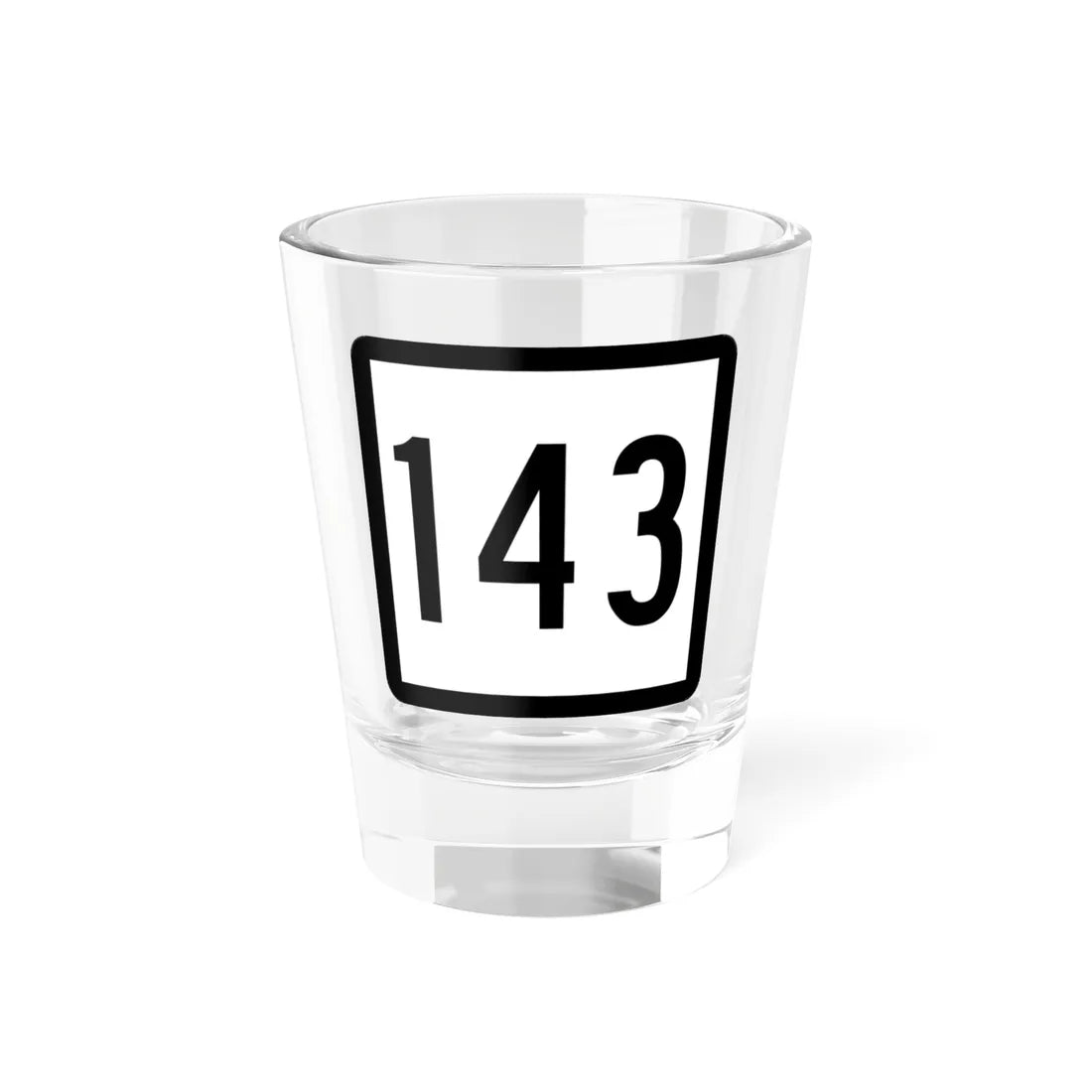 Connecticut Highway 143 (Connecticut) (Road Sign) Shot Glass 1.5oz 1.5oz - Go Mug Yourself