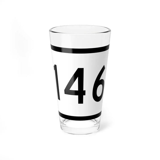 Connecticut Highway 146 wide (Connecticut) (Road Sign) Pint Glass 16oz 16oz - Go Mug Yourself