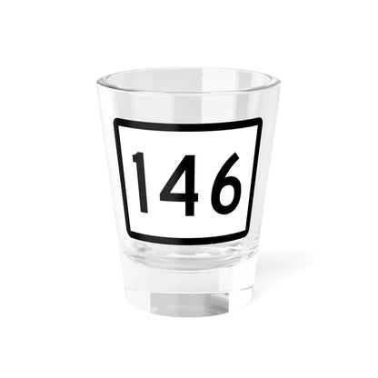 Connecticut Highway 146 wide (Connecticut) (Road Sign) Shot Glass 1.5oz 1.5oz - Go Mug Yourself