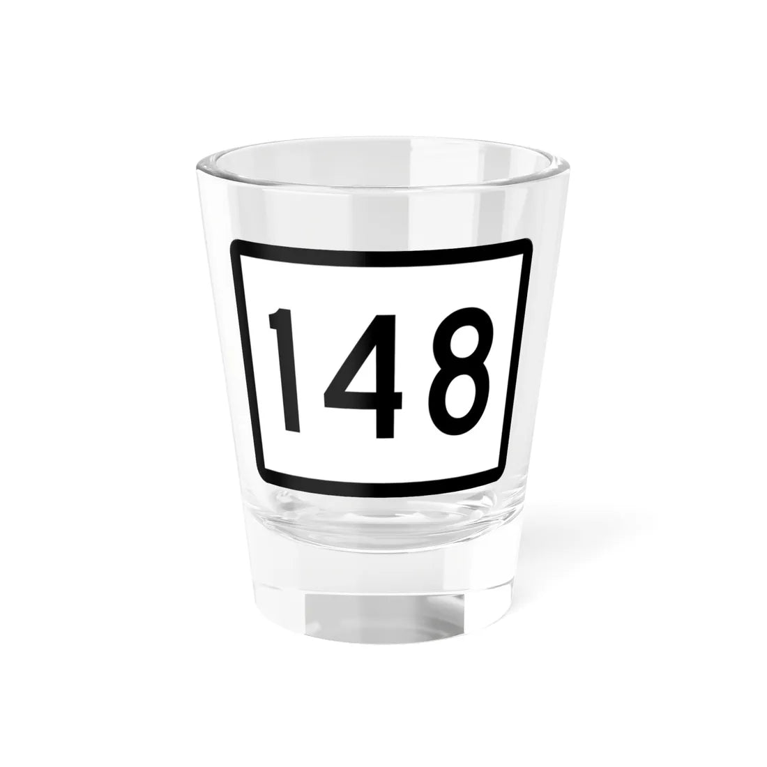 Connecticut Highway 148 wide (Connecticut) (Road Sign) Shot Glass 1.5oz 1.5oz - Go Mug Yourself