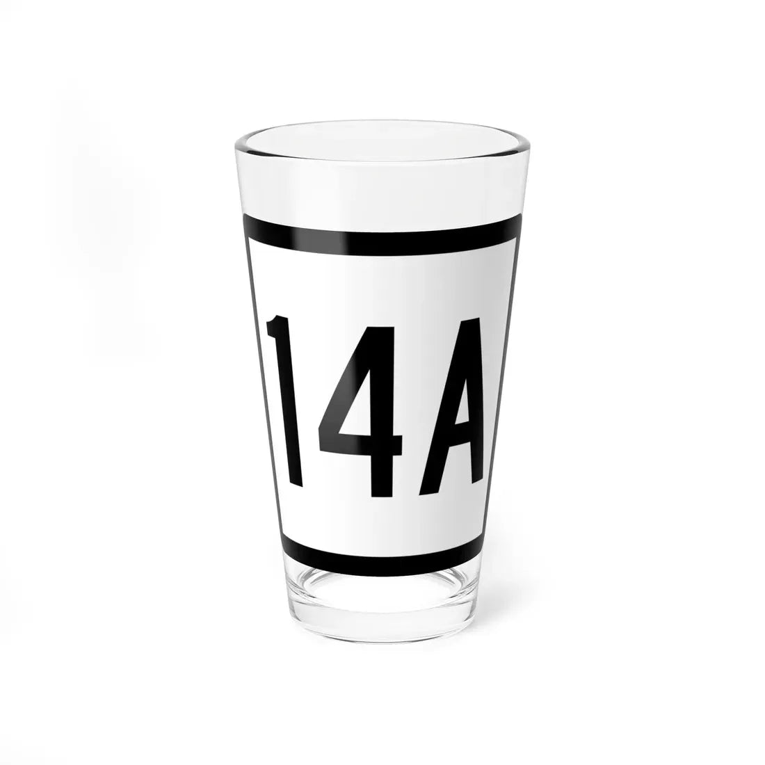 Connecticut Highway 14A (Connecticut) (Road Sign) Pint Glass 16oz 16oz - Go Mug Yourself