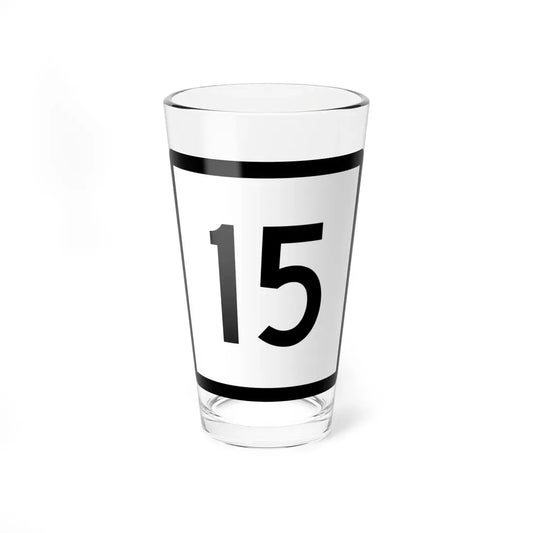 Connecticut Highway 15 (Connecticut) (Road Sign) Pint Glass 16oz 16oz - Go Mug Yourself