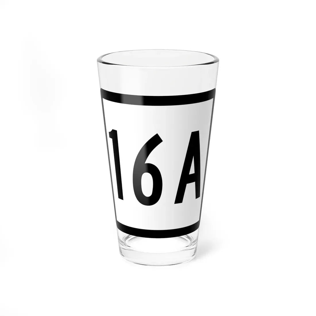 Connecticut Highway 16A (Connecticut) (Road Sign) Pint Glass 16oz 16oz - Go Mug Yourself