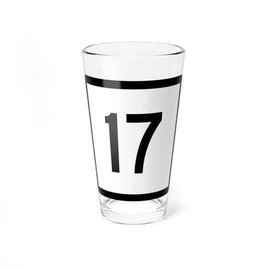 Connecticut Highway 17 (Connecticut) (Road Sign) Pint Glass 16oz 16oz - Go Mug Yourself