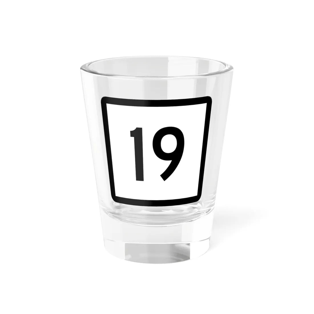 Connecticut Highway 19 (Connecticut) (Road Sign) Shot Glass 1.5oz 1.5oz - Go Mug Yourself